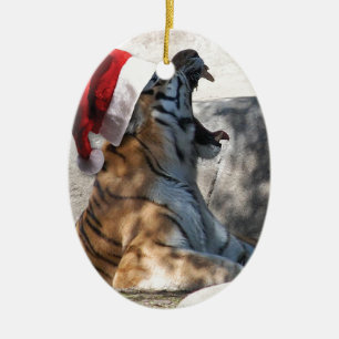 Ornement En Céramique Tigre du Bengale de Noël