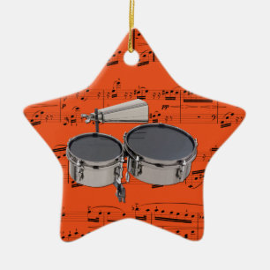 Ornement En Céramique Timbales - sélectionnez votre couleur