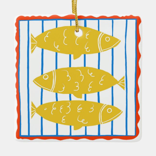 Ornement En Céramique Tinned Fish Ornament (Devant)