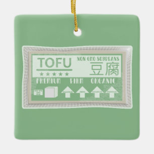 Ornement En Céramique Tofu Pop art emballage alimentaire