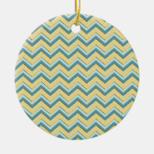 Ornement En Céramique Topaz Parties scintillant Chevron Motif