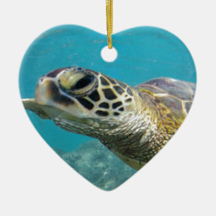 Ornement En Céramique Tortue de mer verte d'Hawaï