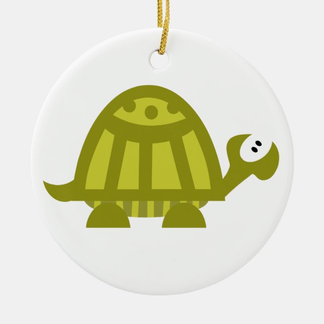 Ornement En Céramique Tortue verte (Devant)