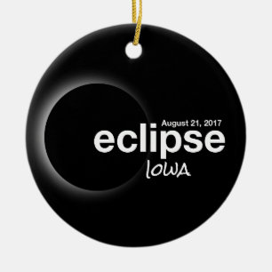 Ornement En Céramique Total Solar Eclipse 2017 - Iowa