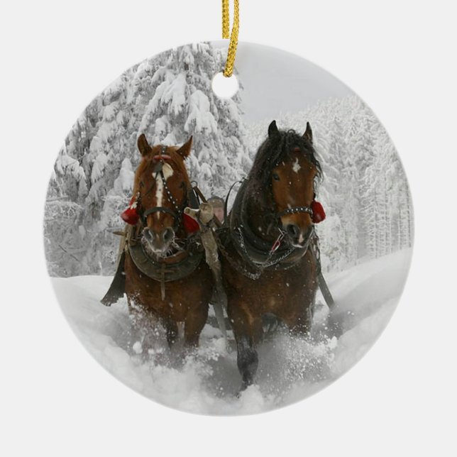 Ornement En Céramique Tour de Sleigh (Devant)