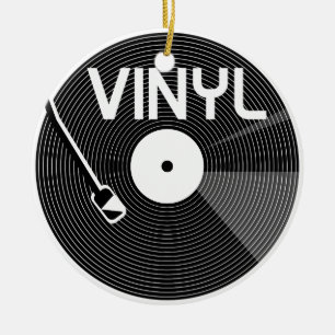 Ornement En Céramique Tourne-disque Vinyl Record