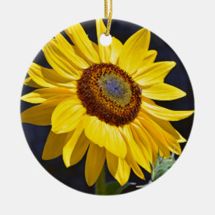 Ornement En Céramique Tournesol jaune lumineux