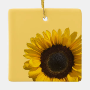Ornement En Céramique Tournesol personnaliser le texte