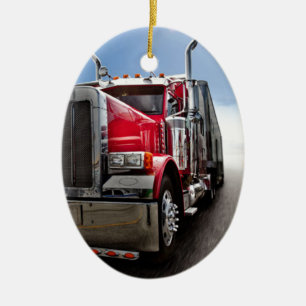 Ornement En Céramique Tous les Trucker américains