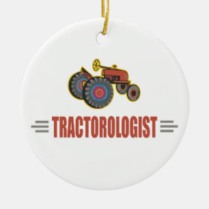 Ornement En Céramique Tracteur drôle
