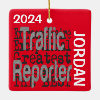 Ornement En Céramique Traffic Reporter Extraordinaire CUSTOM