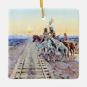 Ornement En Céramique « Trail of the Iron Horse » par Charles M Russell