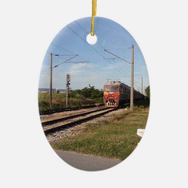 Ornement En Céramique Train électrique (Devant)