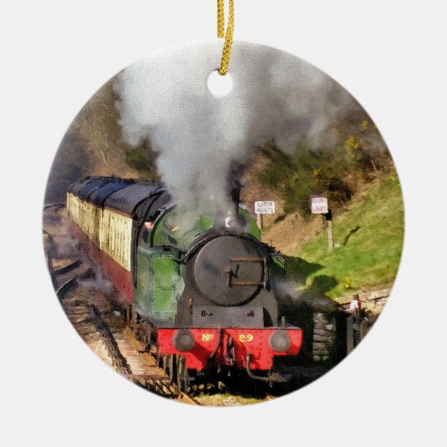 ORNEMENT EN CÉRAMIQUE TRAINS À VAPEUR (Devant)