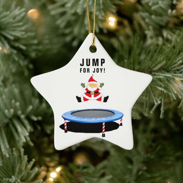 Ornement En Céramique trampoline personnalisé Noël (Arbre)