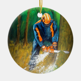 Ornement En Céramique Tree Surgeon Arborist Forester