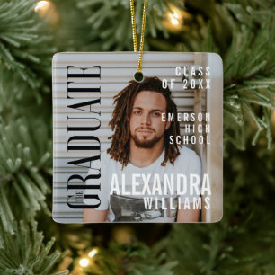 Ornement En Céramique Trendy Magazine Cover Inspired Graduation Keepsake