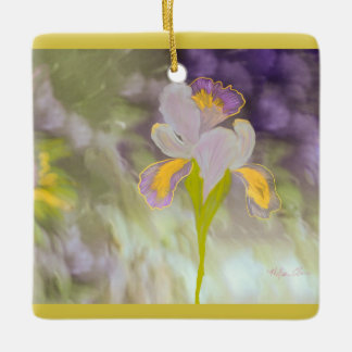 Ornement En Céramique Trésor Iris Hanging (vert poire)