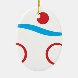 Ornement En Céramique Triathlon modern cool logo