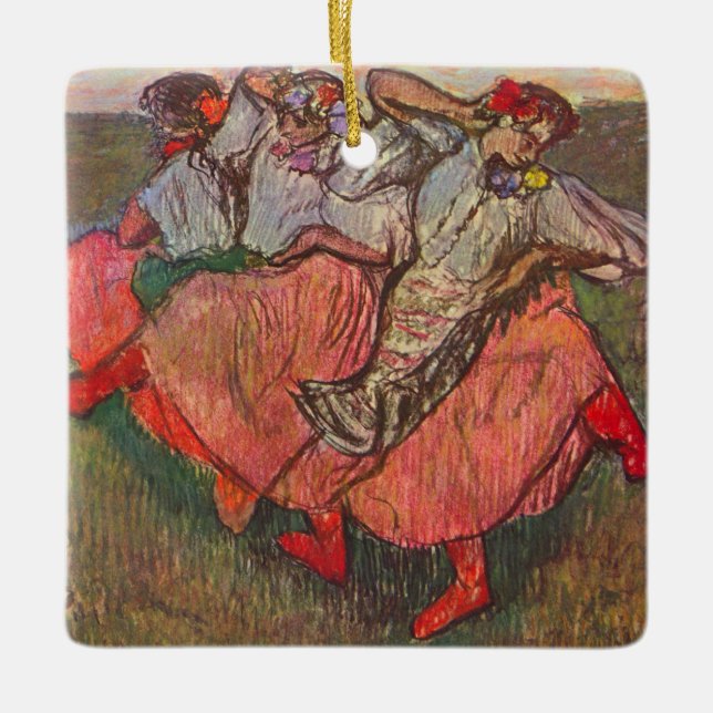 Ornement En Céramique Trois Danseurs russes par Edgar Degas (Devant)