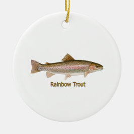 Ornement En Céramique Truite arc-en-ciel (intitulé)