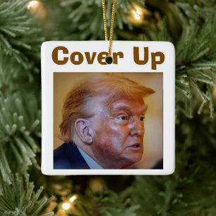 Ornement en céramique Trump/Étouffement d'affaire