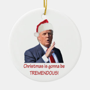 Ornement En Céramique Trump : Noël va être formidable !