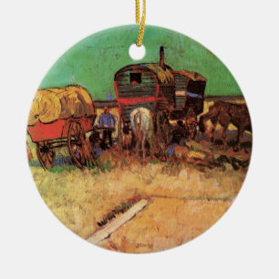 Ornement En Céramique Tsiganes avec Caravanes de Vincent van Gogh