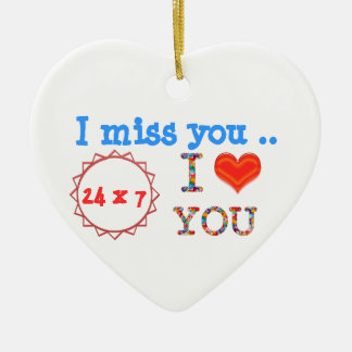 Ornement En Céramique Tu me manque - un cadeau d'impact de l'expression