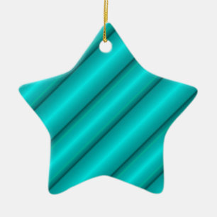 Ornement En Céramique Tubes Abstraits en Turquoise