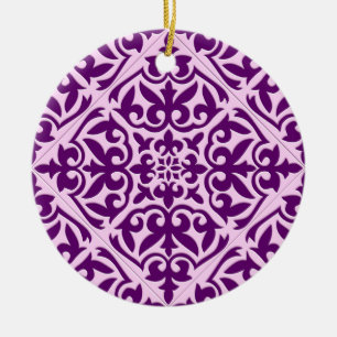Ornement En Céramique Tuiles marocaines - violet et orchidée