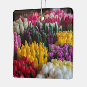 Ornement En Céramique Tulipes multicolores