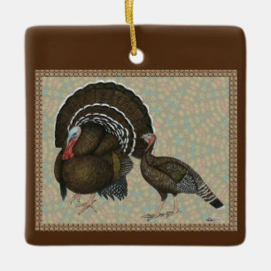 Ornement En Céramique Turkeys Standard Bronze Portrait
