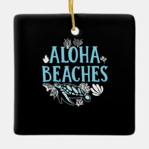 Ornement En Céramique Turtle Lover Aloha Beaches