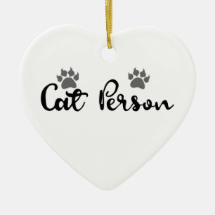 Ornement En Céramique Typographie d'une personne de chat