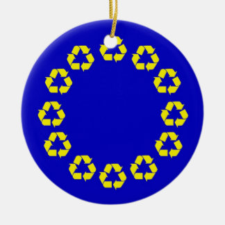 Ornement En Céramique UE réutilisant le drapeau