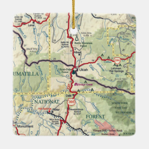 Ornement En Céramique Ukiah OU carte