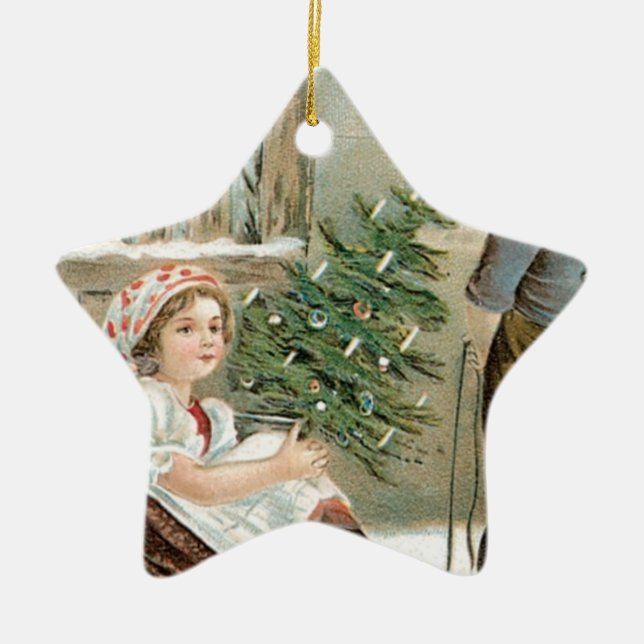 Ornement En Céramique Un Joyeux Noël pour vous ! (Devant)