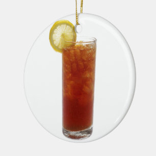 Ornement En Céramique Un verre de thé glacé