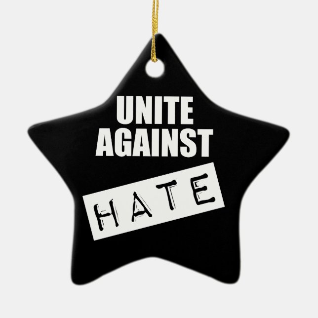 Ornement En Céramique Unir contre la haine (Devant)