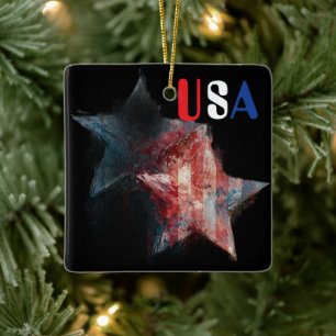 Ornement en céramique USA