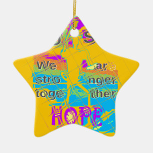 Ornement En Céramique USA Hillary Hope Stronge Together