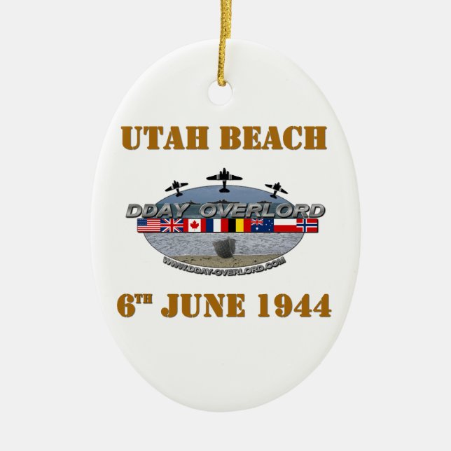 Ornement En Céramique Utah Beach 6th June 1944 (Devant)