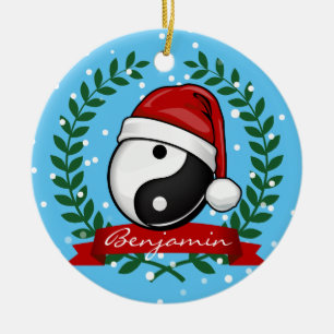 Ornement En Céramique Vacances de symbole de Yin Yang