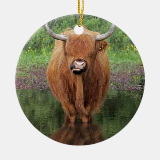 Ornement En Céramique Vache des montagnes (Devant)