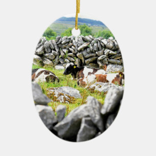 Ornement En Céramique Vaches Moo