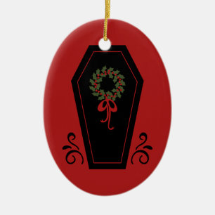Ornement En Céramique Vampire Holiday Coffin
