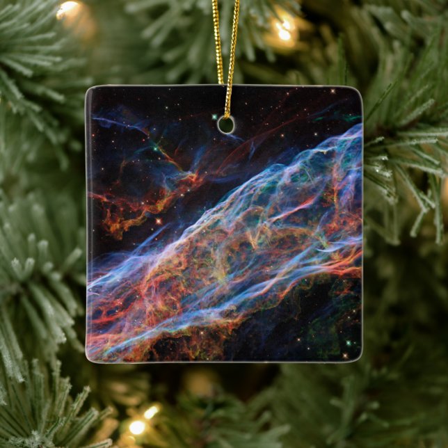 Ornement En Céramique Veil Nebula Supernova Reste Télescope Hubble (Arbre)