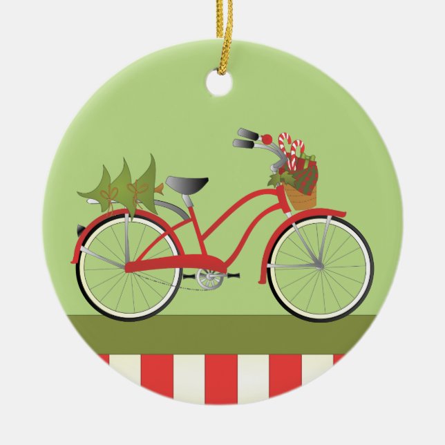 Ornement En Céramique Vélo de vacances (Devant)