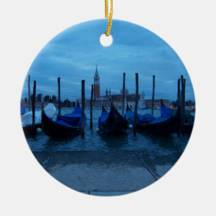 Ornement En Céramique Venice Italie Gondolas